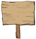Blank wooden sign